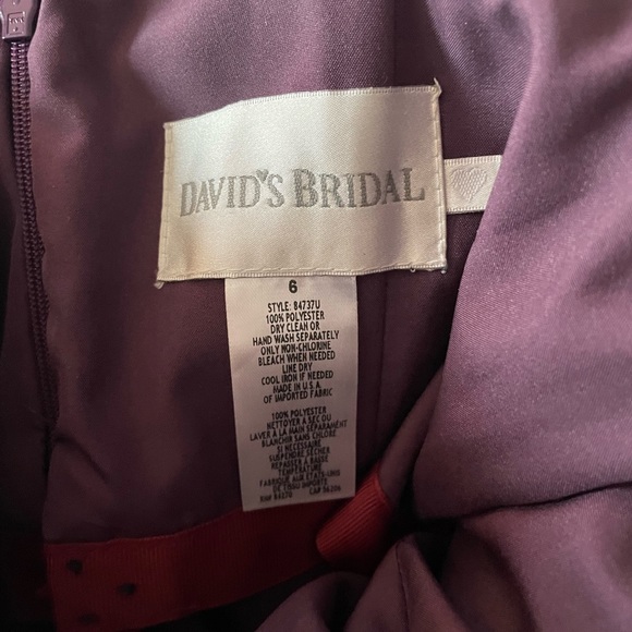 dark purple strapless formal dress - Picture 4 of 5